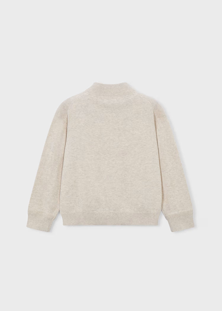Boys Zip-Up Jacket- Oat