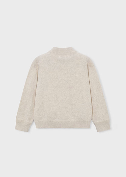 Boys Zip-Up Jacket- Oat