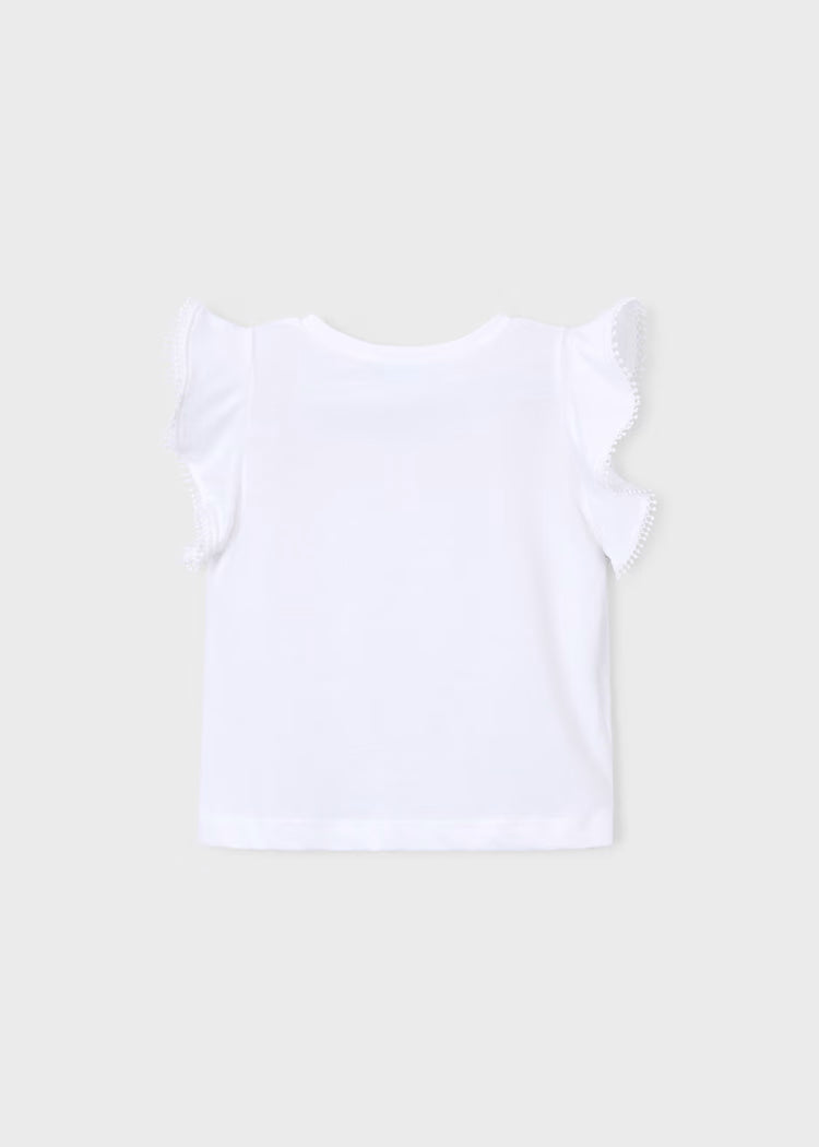 White Ruffle T-Shirt