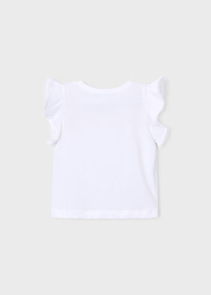 White Ruffle T-Shirt