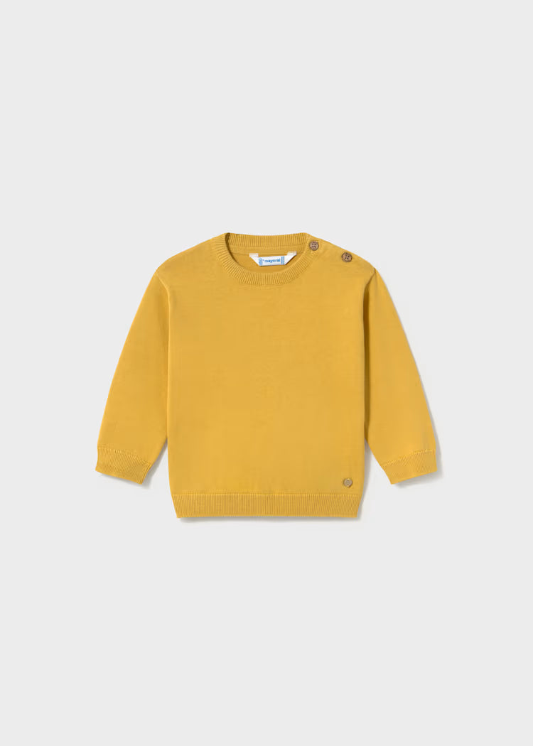 Basic Cotton Jumper- Custard