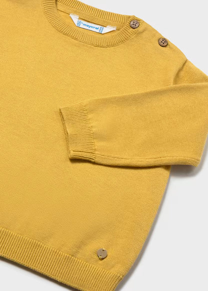 Basic Cotton Jumper- Custard