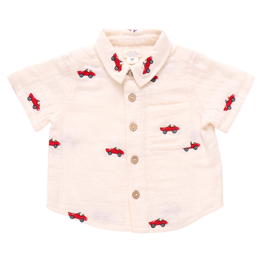 Baby Boys Jack Shirt- Vintage Car