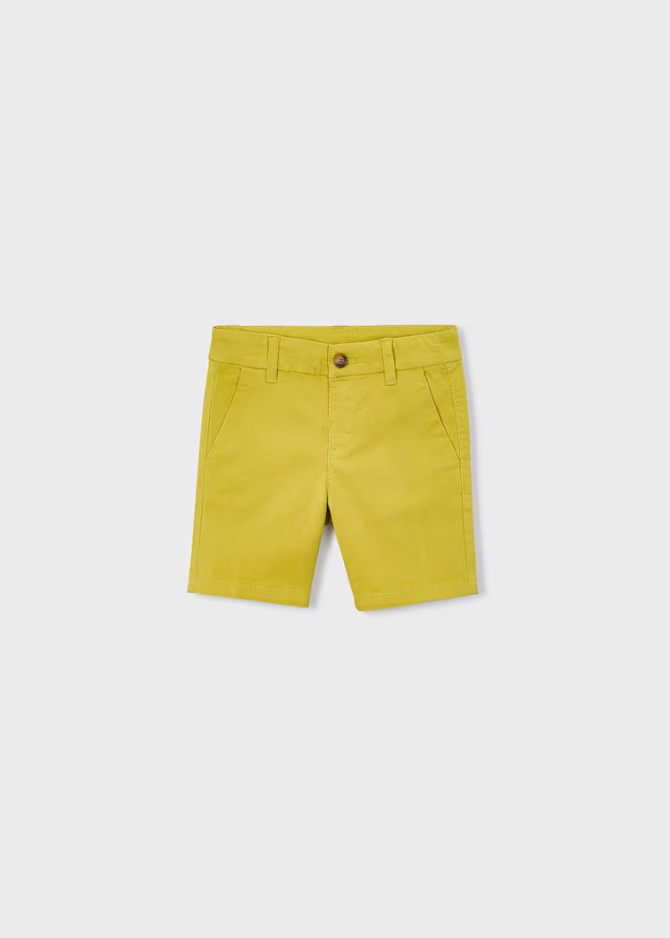 Boys Basic Twill Chino Shorts- Olive
