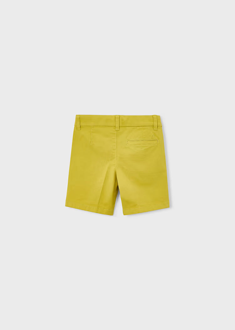 Boys Basic Twill Chino Shorts- Olive