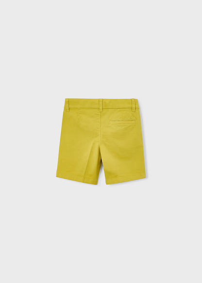 Boys Basic Twill Chino Shorts- Olive