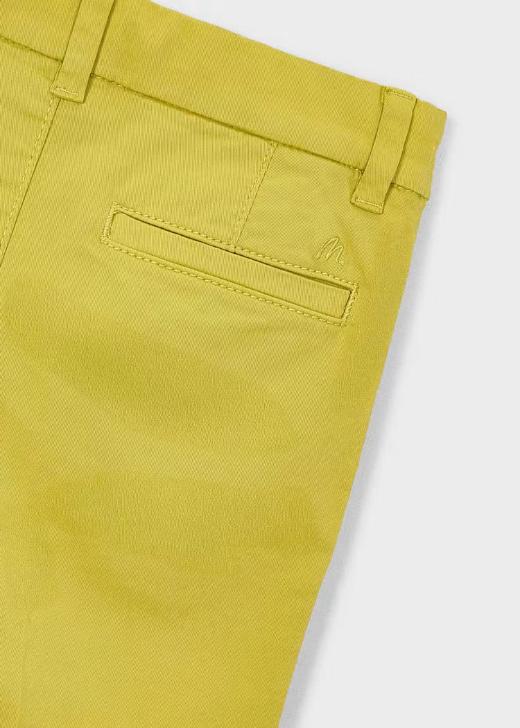 Boys Basic Twill Chino Shorts- Olive