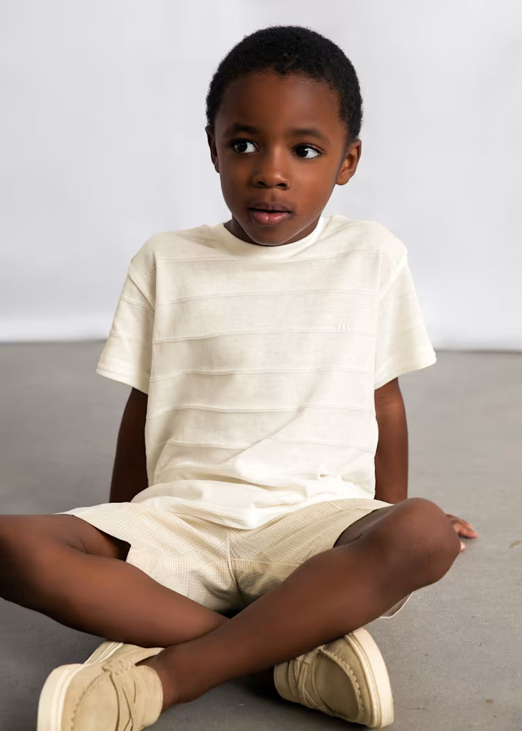 Boys Knit T-Shirt in White