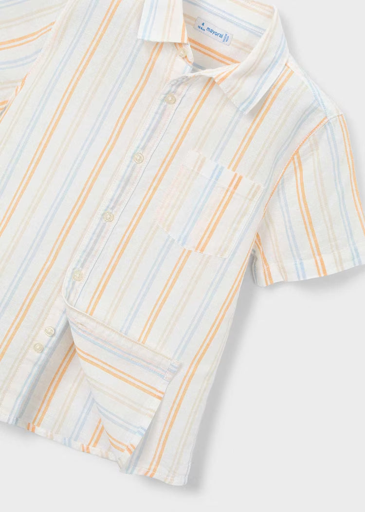 Boys Linen Shirt- Peach