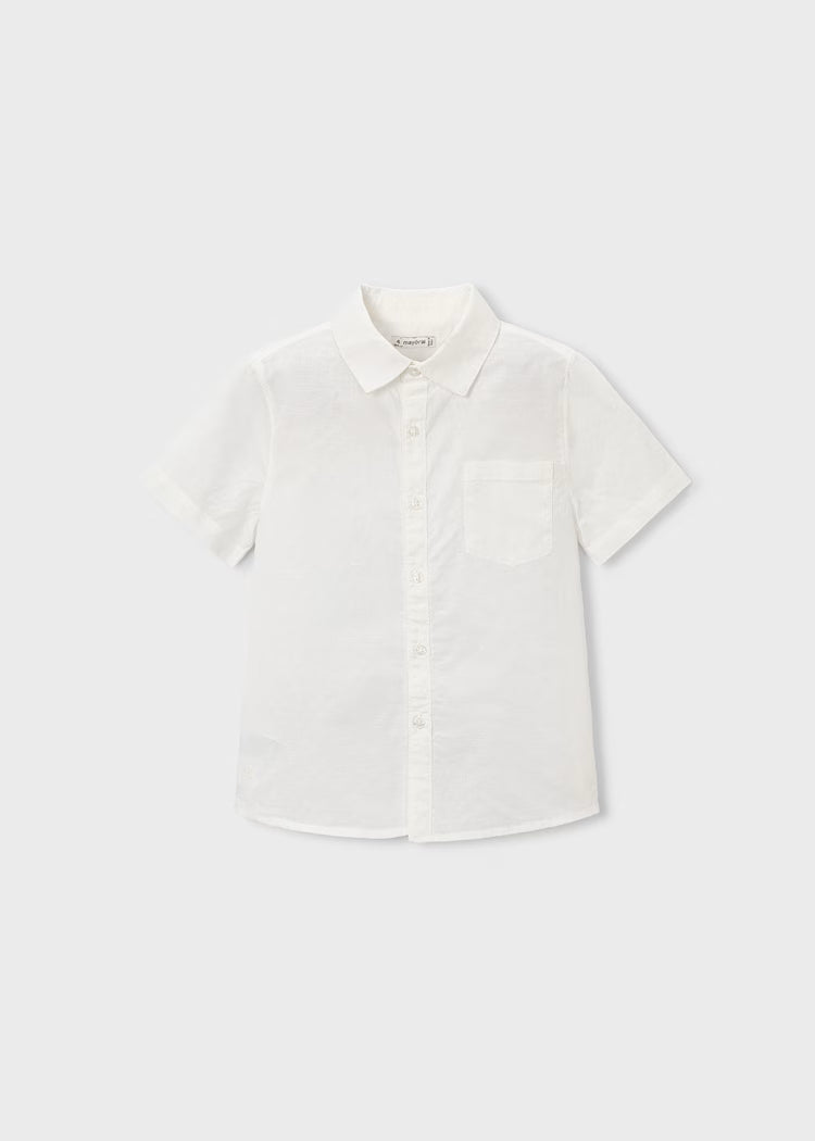 Boys Linen Shirt- White