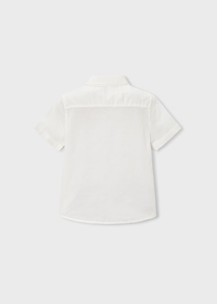 Boys Linen Shirt- White