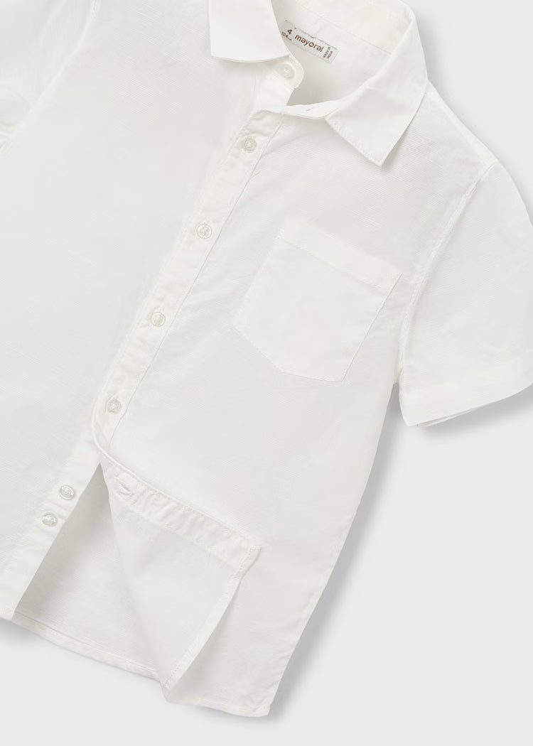 Boys Linen Shirt- White