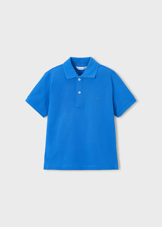 Boys Basic Short Sleeve Polo- Blue