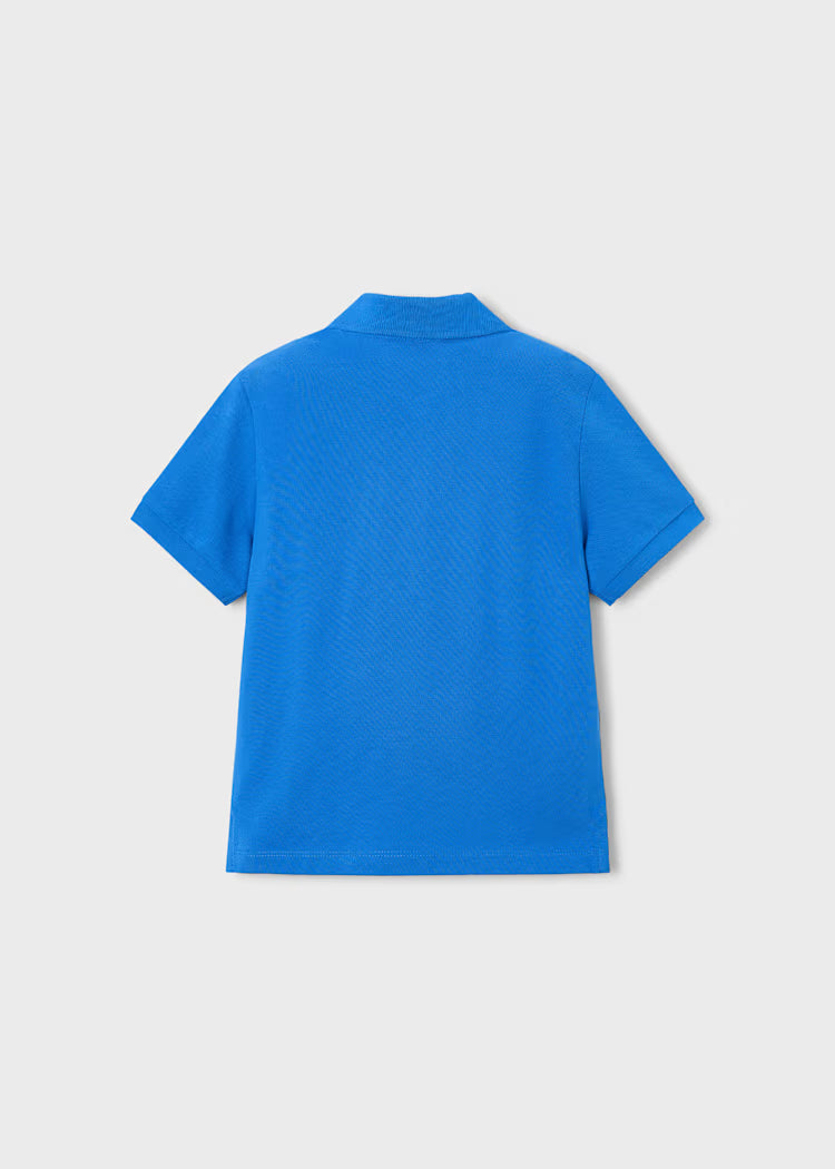 Boys Basic Short Sleeve Polo- Blue