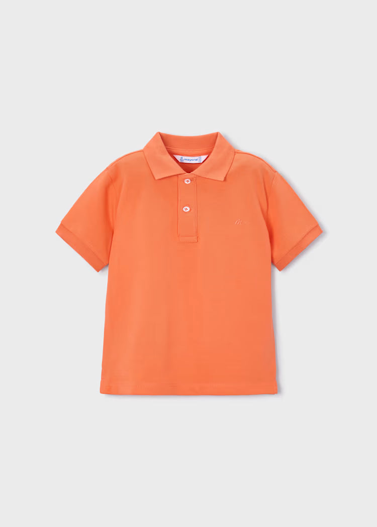 Boys Basic Short Sleeve Polo- Orange
