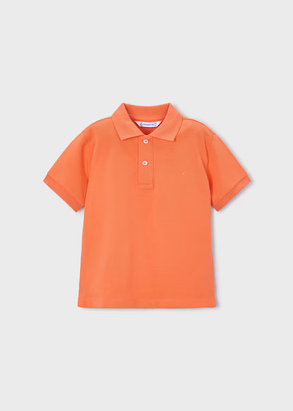 Boys Basic Short Sleeve Polo- Orange