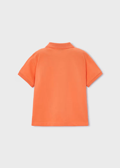 Boys Basic Short Sleeve Polo- Orange