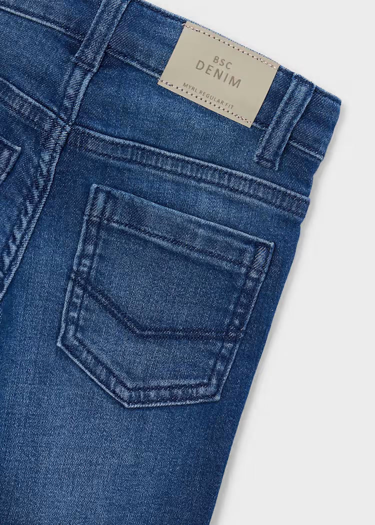 Basic Slim Fit Trousers - Dark Denim