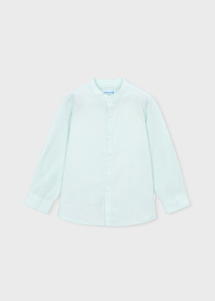 Boys Stripe Shirt- Mint