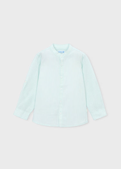 Boys Stripe Shirt- Mint