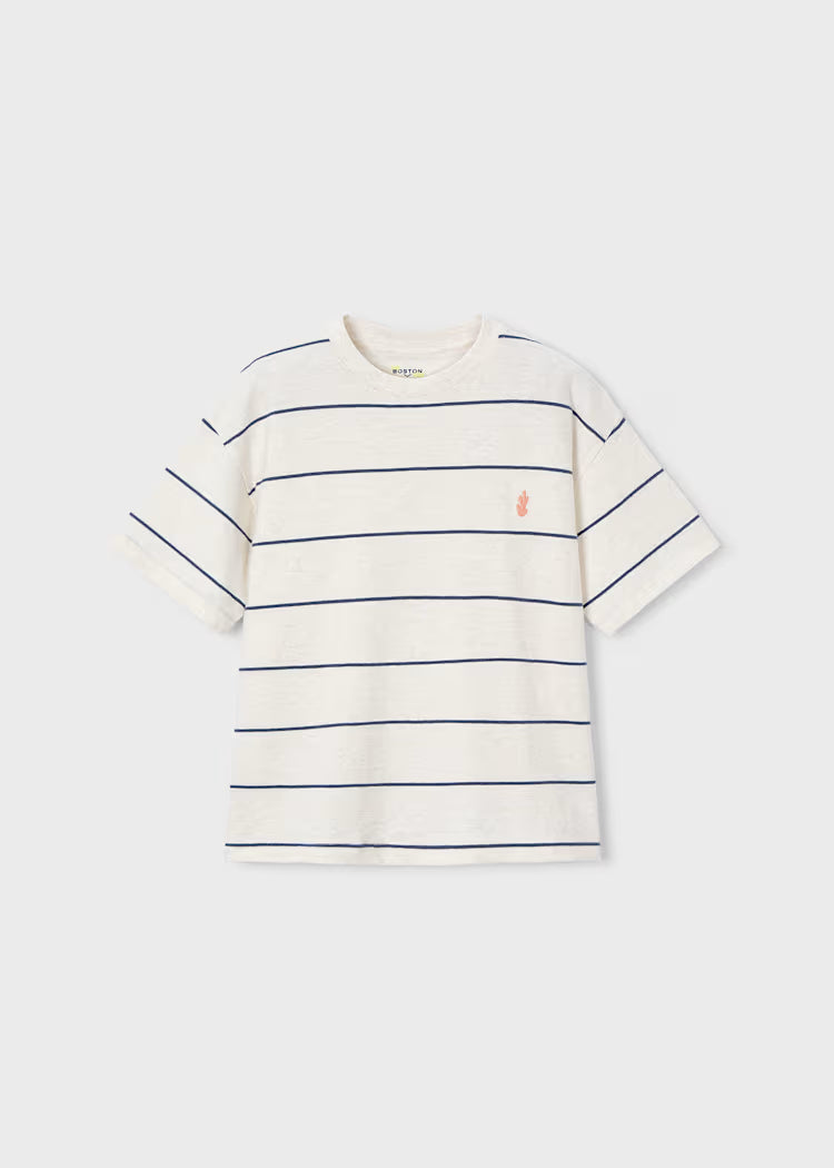 Boys Striped T-Shirt- Blue