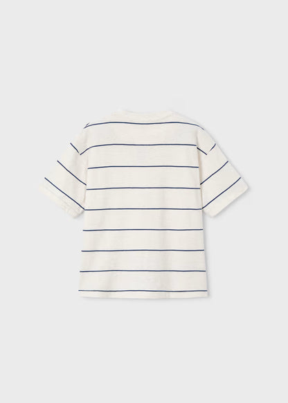 Boys Striped T-Shirt- Blue