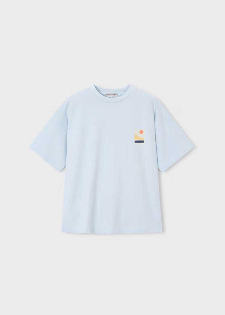 Boy Graphic Tee- Sky Blue