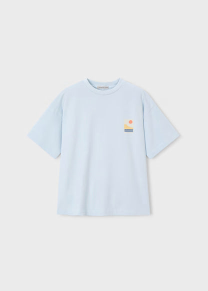 Boy Graphic Tee- Sky Blue