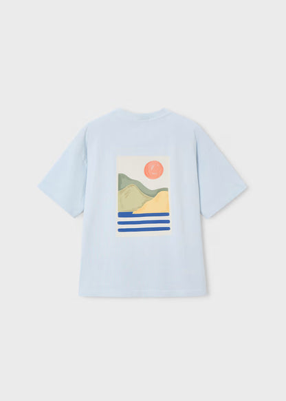 Boy Graphic Tee- Sky Blue