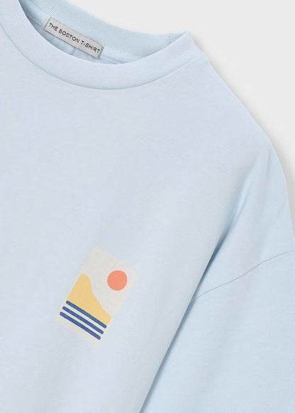 Boy Graphic Tee- Sky Blue