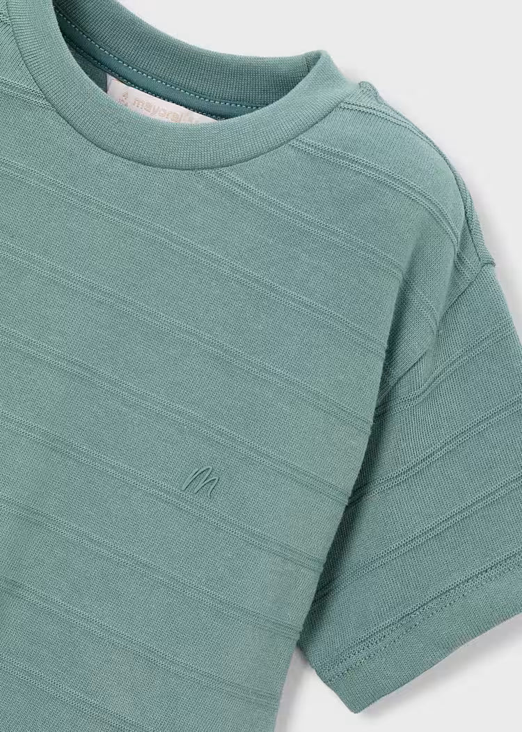 Boys Knit T-Shirt in Algae