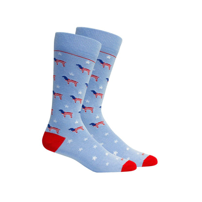 Red, White & Beau (Boykin Flag) Socks: Light Grey Heather