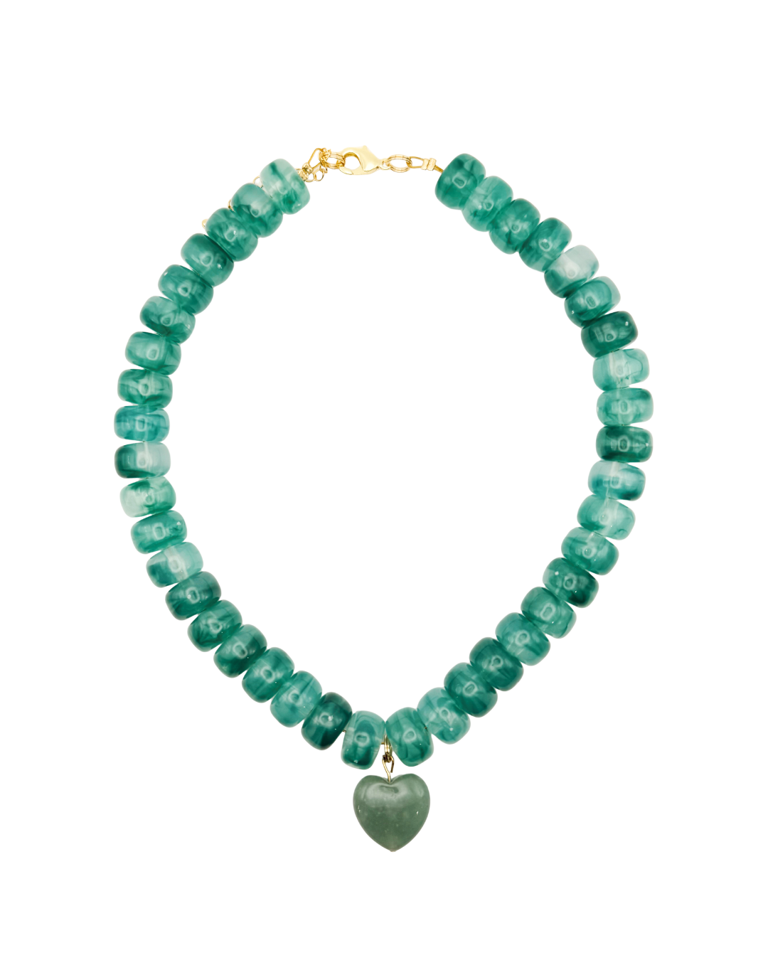 Green Heart Pendant Necklace