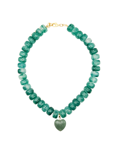 Green Heart Pendant Necklace