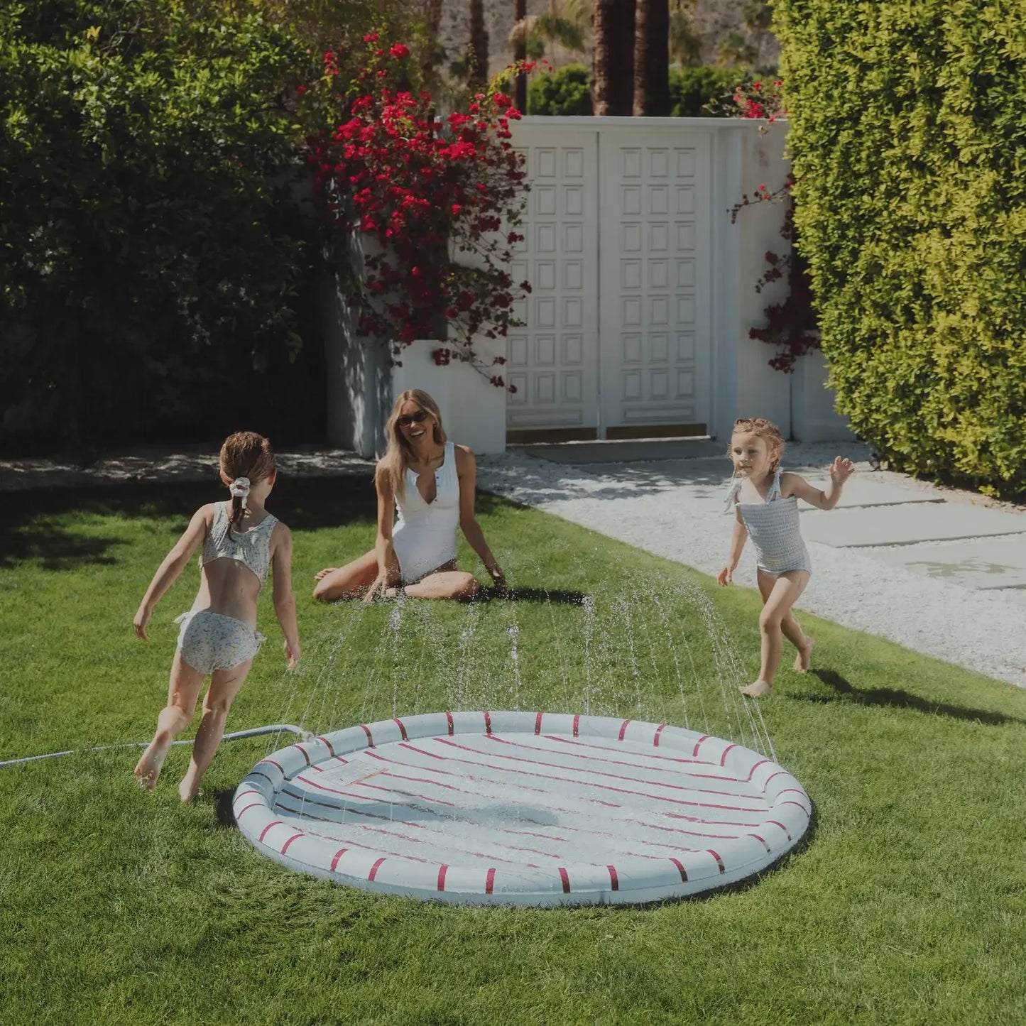 Kids Splash Pad - Blue & Red Striped