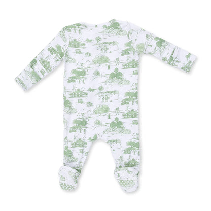 Golf Toile Green 2-Way Zipper Footie