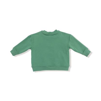 Drop Sleeve Sweatshirt- Holiday Plaid Bear