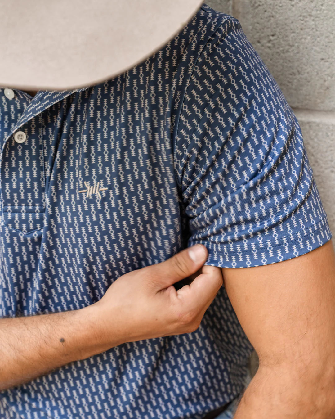 Texas Traditions Polo- Navy Serape