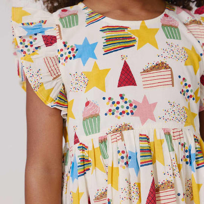 Girls Jennifer Dress- Birthday Star