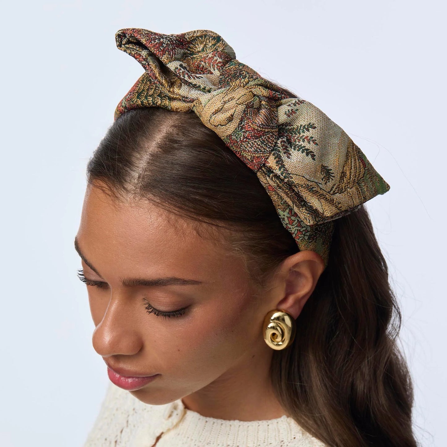 Autumn Floral Holly Jacquard Headband