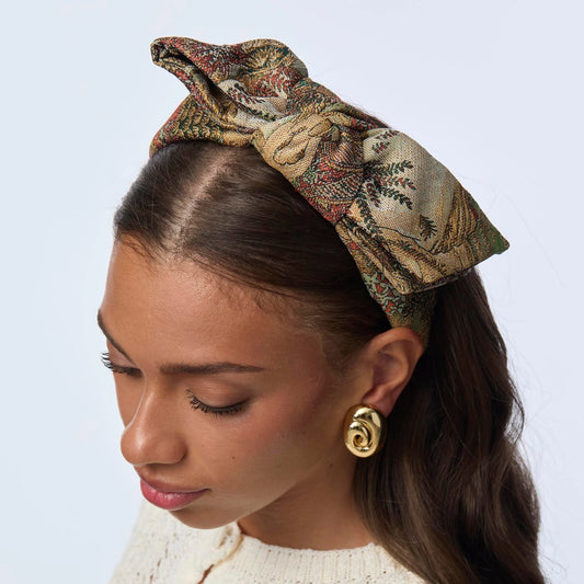 Autumn Floral Holly Jacquard Headband