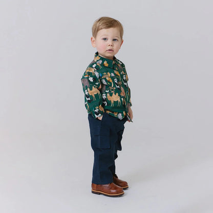 Baby Boys Jack Shirt- Animals of Asia