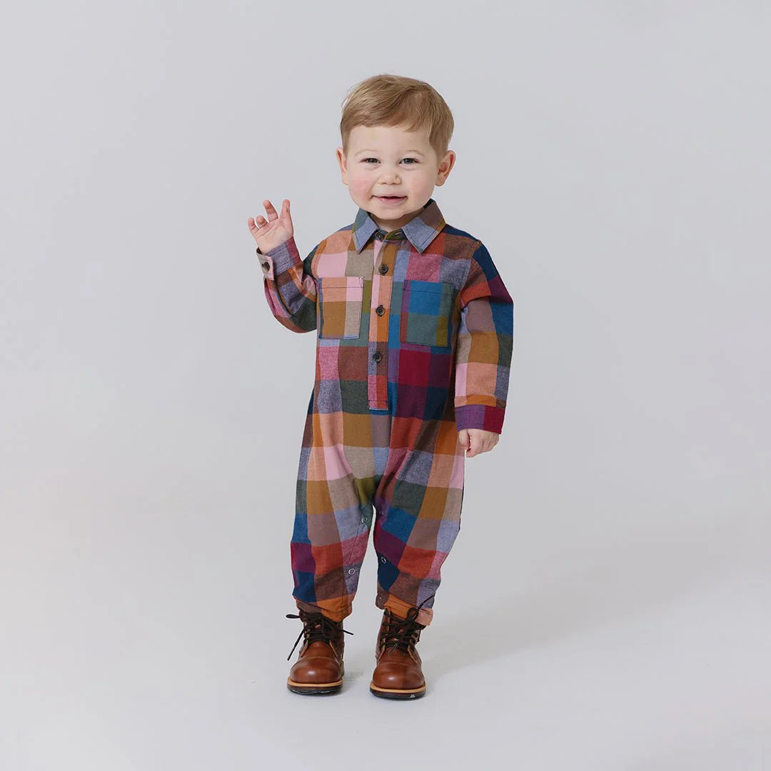Baby Boys Easton Jumper-  Harvest Check
