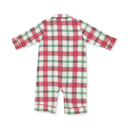 Holiday Plaid Coat-Style Romper