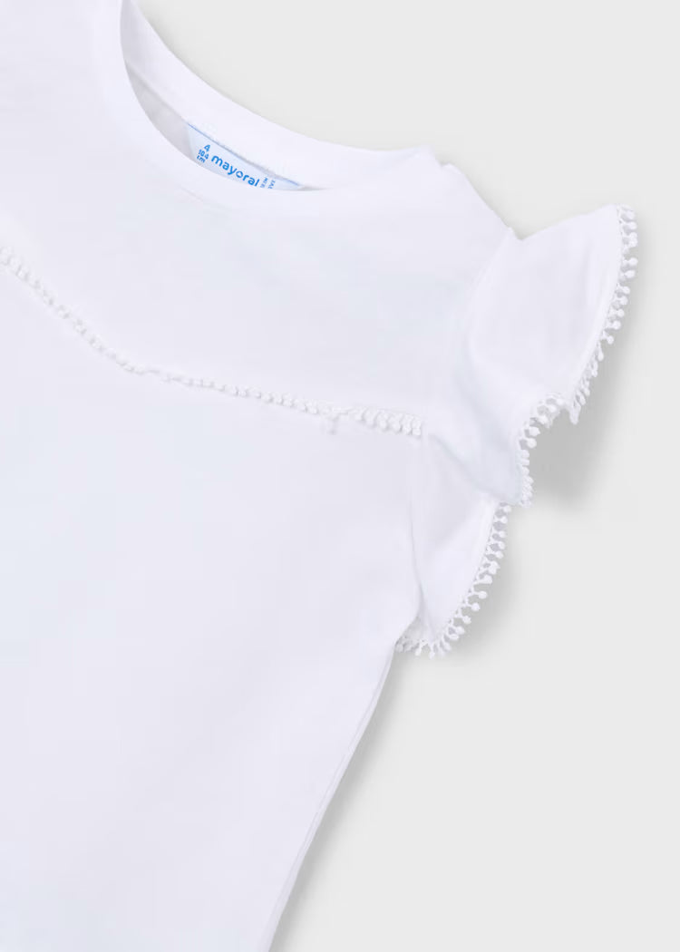 White Ruffle T-Shirt