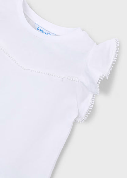 White Ruffle T-Shirt