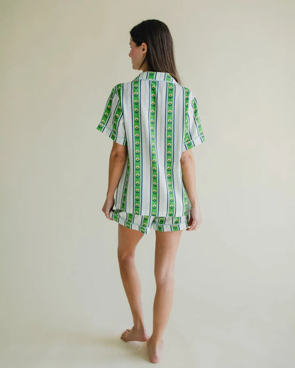 Katie Kime PJ Short Set- Garden Stripe