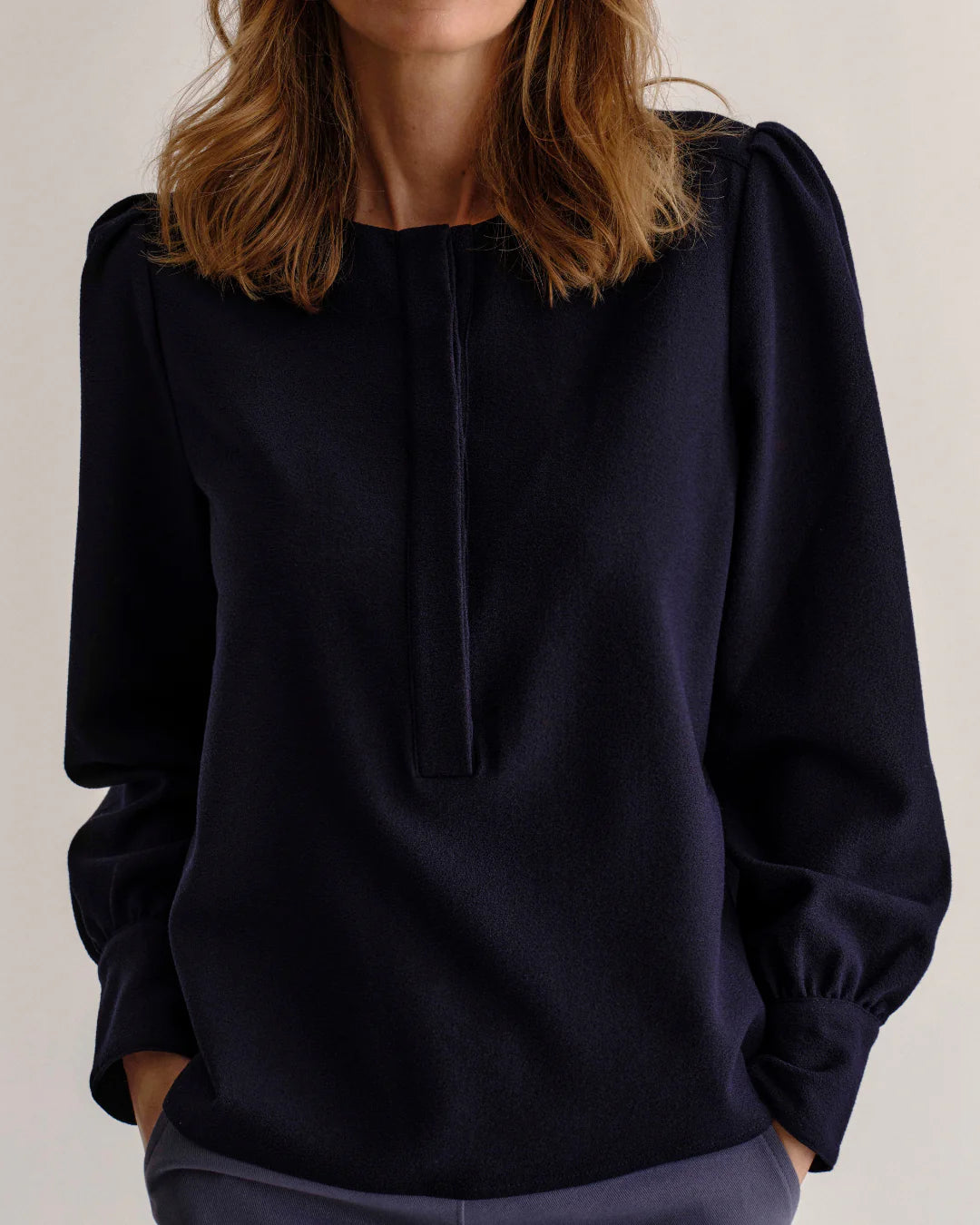 Sage Top- Dark Navy