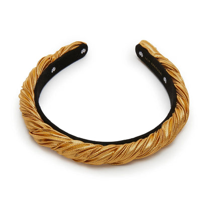 GOLD JULIET PLEATED HEADBAND