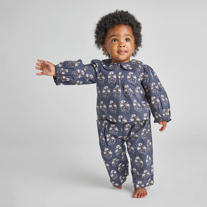 Baby Girls Dawson 2-Piece Set- Navy Strawflower